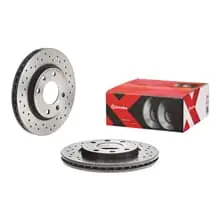 2X BREMBO BREMSSCHEIBEN 247mm GELOCHT/INNENBEL. VORNE PASSEND FÜR CITROËN AX Preisknaller