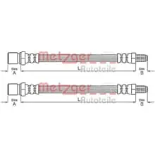 Letzte Chance 2X METZGER BREMSSCHLÄUCHE VORNE BEIDSEITIG PASSEND FÜR CITROËN C15 VISA PEUGEOT