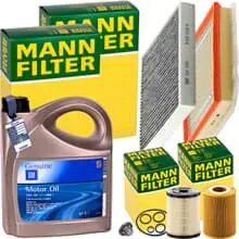 Highlight MANN INSPEKTIONSPAKET+5L ORIGINAL 5W-30 ÖL passend für OPEL ZAFIRA B 1.7 CDTI