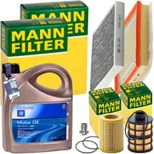 MANN INSPEKTIONSPAKET+5L ORIGINAL 5W-30 ÖL passend für OPEL ZAFIRA B 1.9 CDTI Top-Angebot