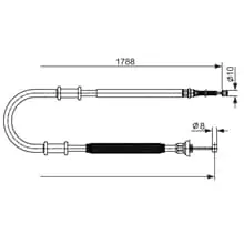 Neuheit BOSCH HANDBREMSSEIL HINTEN LINKS PASSEND FÜR FIAT DOBLO 1 987 482 590