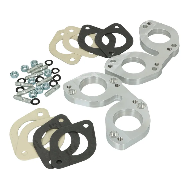 Adapter für die Montage von IDF/DRLA Vergasern auf originalen Saugrohren Solex 356/912 Paar passend für VW Käfer, Karmann Ghia, Bus T1/T2/T3, Typ 3 Rabatt