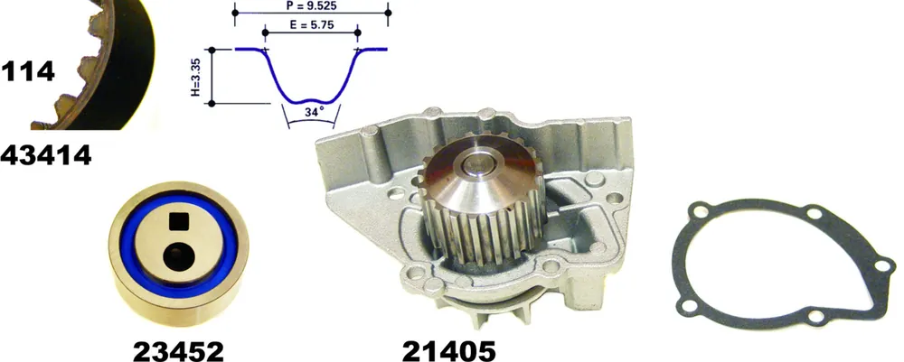 Wasserpumpe + Zahnriemensatz, Satz, CITROËN, FIAT, LANCIA, PEUGEOT Neuheit